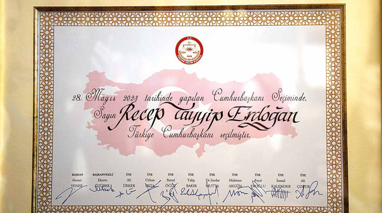 Cumhurbaşkanı Erdoğan’ın mazbatası TBMM’de