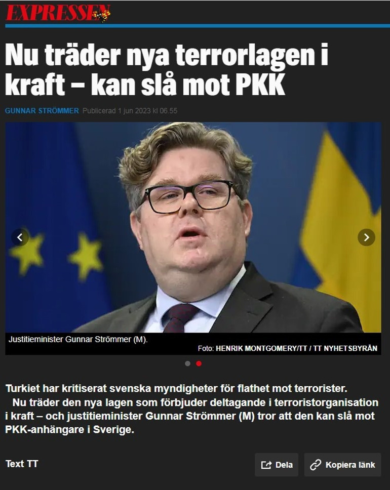 Yeni terör yasası konusunda kafalar karışık İsveç basınından itiraf gibi sözler....