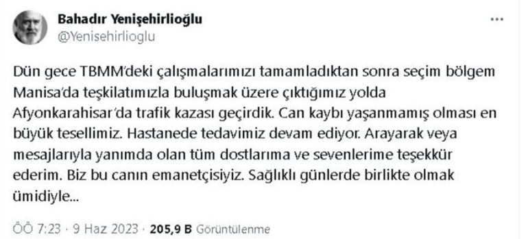 Bahadır Yenişehirlioğlu kimdir, kaç yaşında, nereli AK Parti Grup Başkanvekili Bahadır Yenişehirlioğlu kaza geçirdi