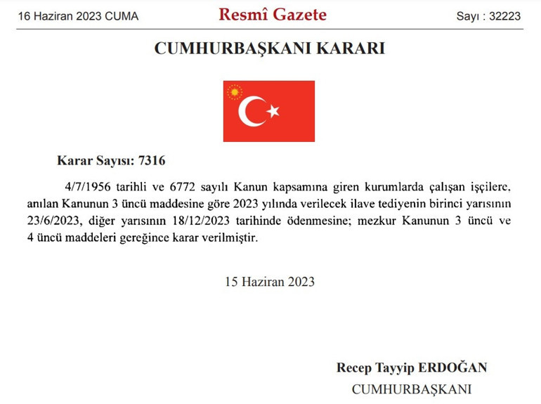 Son dakika... Kamu işçilerine verilecek ikramiyelerin tarihleri belli oldu