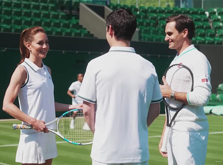 Kate Middleton Roger Federer’le tenis maçı yaptı, adeta yer yerinden oynadı: Bu kadının yapamayacağı şey yok mu
