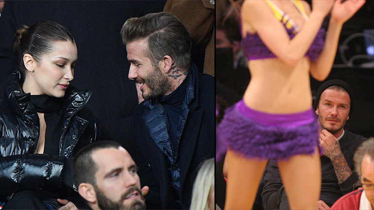 Karısı kızmasın diye telefonunu elinden bıraktı, ünlü modeli görmemek için başını öne eğmeye çalıştı