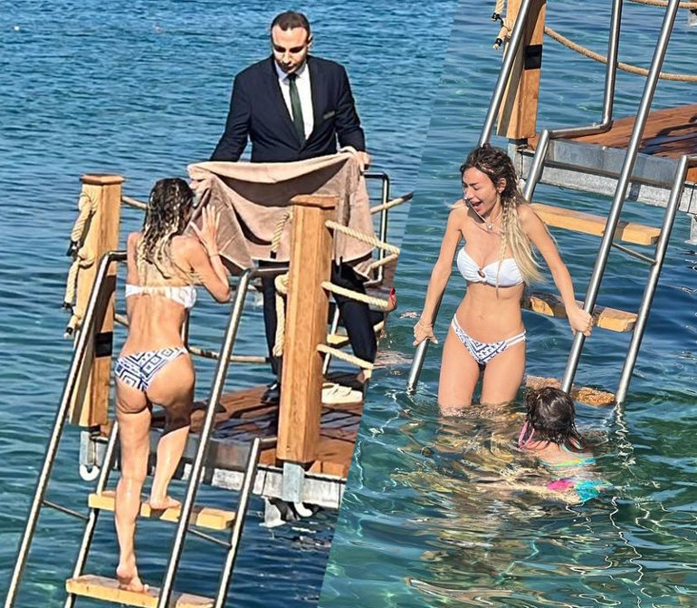 Koyu sohbet... Serenay Sarıkaya tatilde