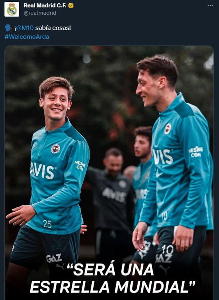 Real Madridde Arda Güler çılgınlığı Fenerbahçeli futbolculardan veda mesajları...