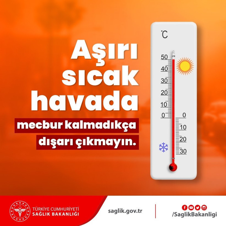 Sağlık Bakanlığından sıcak hava uyarısı: Mecbur kalmadıkça dışarı çıkmayın