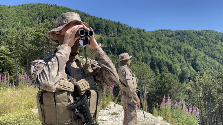Polis ekipleri Uludağda yangın önlemi için teyakkuzda