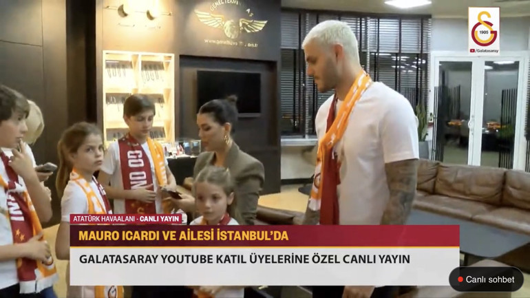 Son dakika: Galatasaray, Mauro Icardi transferi KAPa bildirdi Icardi ve ailesi İstanbula geldi Fabrizio Romanolu ve Edin Dzeko göndermeli video...