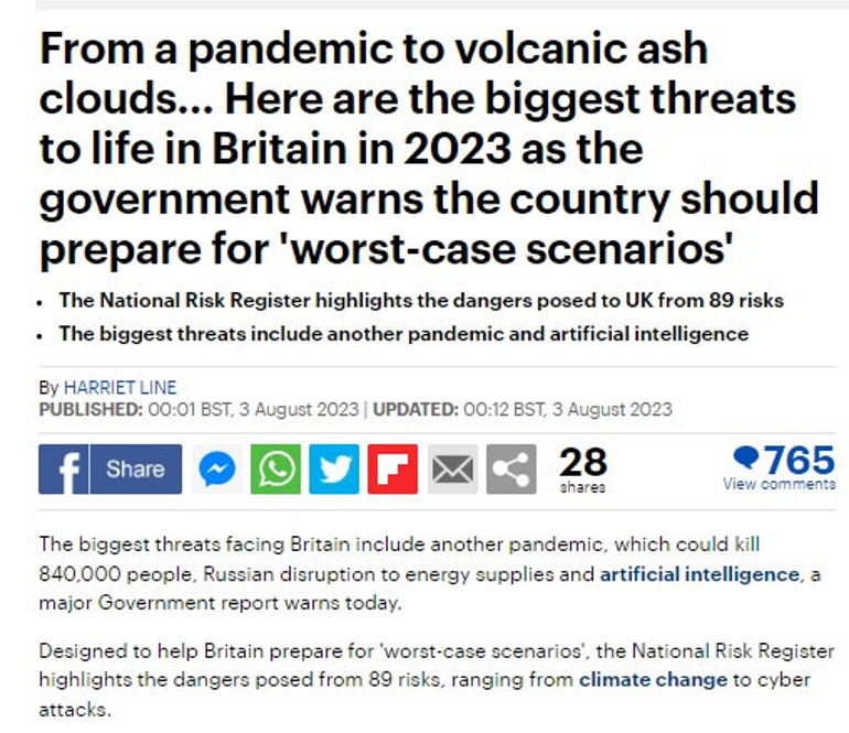 İngiltereyi karıştıran rapor: Yeni bir pandemi, enerji ve internet kesintisi, yapay zeka...