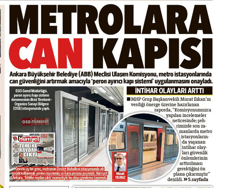 Peron ayırıcı kapı karmaşası