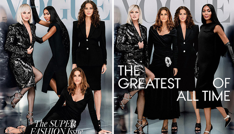 Hepsi yarı yaşlarındaki modellere taş çıkarıyor: Tüm zamanların en iyi süper modelleri yıllar sonra birlikte poz verdi