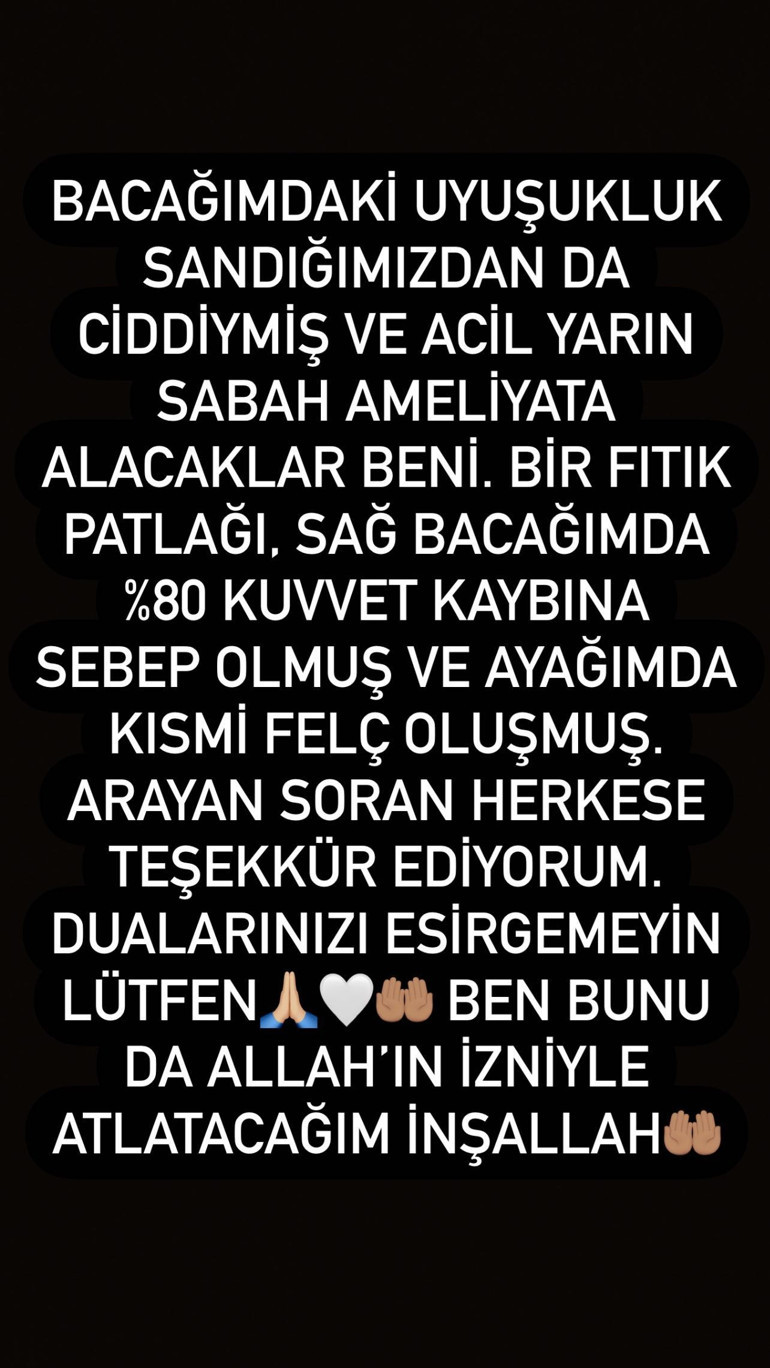 Oyuncu Tuğçe Özbudaktan üzen haber... Kısmi felç geçirdi