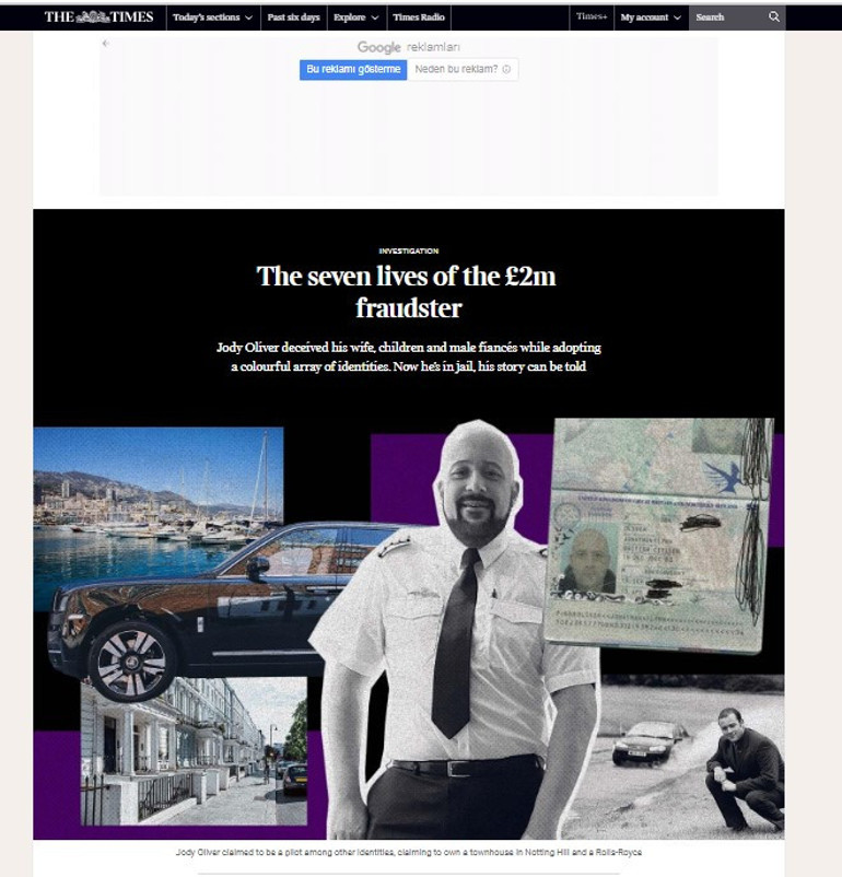 20 yılda 7 farklı kimlik, 4.5 milyon sterlinlik vurgun Pilot, gemi kaptanı, başbakanın arkadaşı... Girmediği rol kalmadı