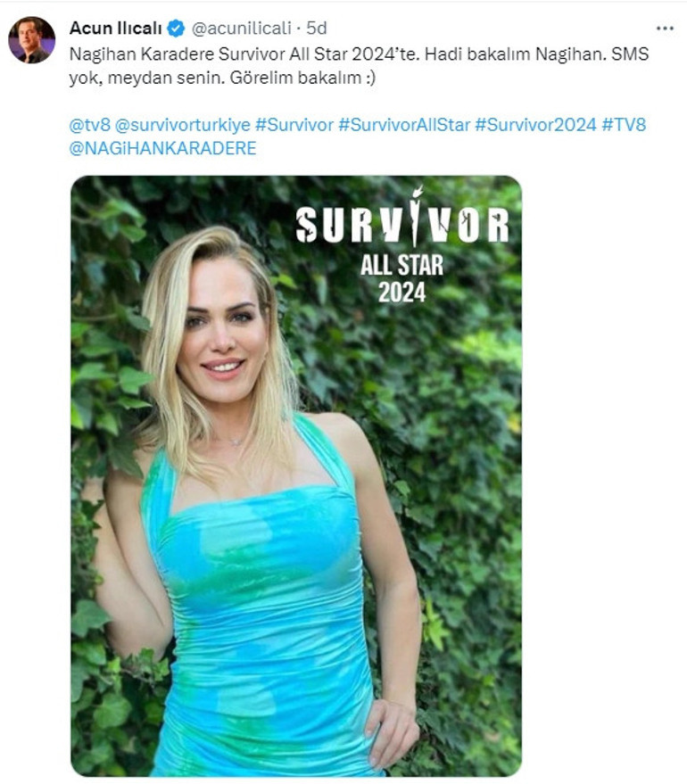 Acun Ilıcalı duyurdu: Bu yıl SMS yok Efsane yarışmacı yeniden Survivorda...
