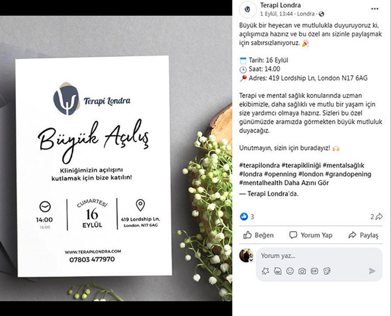 ‘Terapi Londra’ açılıyor