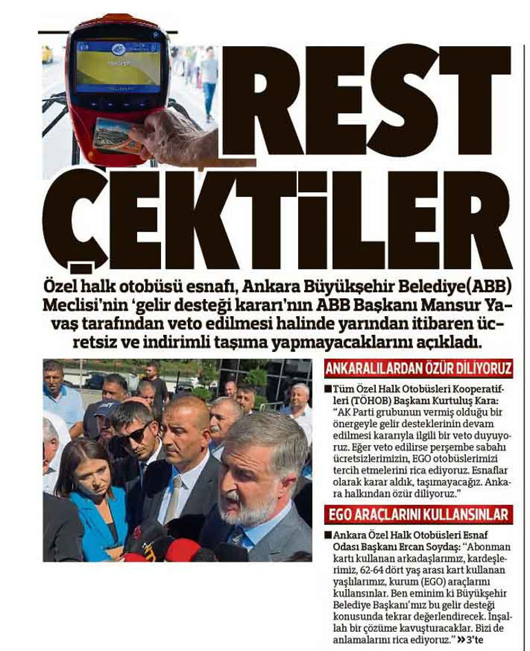 ÖHO’lara Başkan Yavaş’tan yanıt: İndirmeye kalkarlarsa trafikten menederiz