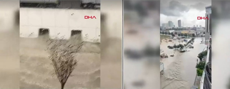 Marmarada kuvvetli yağış Tekirdağda caddeler göle döndü, Çanakkalede balıkçı teknesi battı... Meteorolojiden yeni uyarı geldi