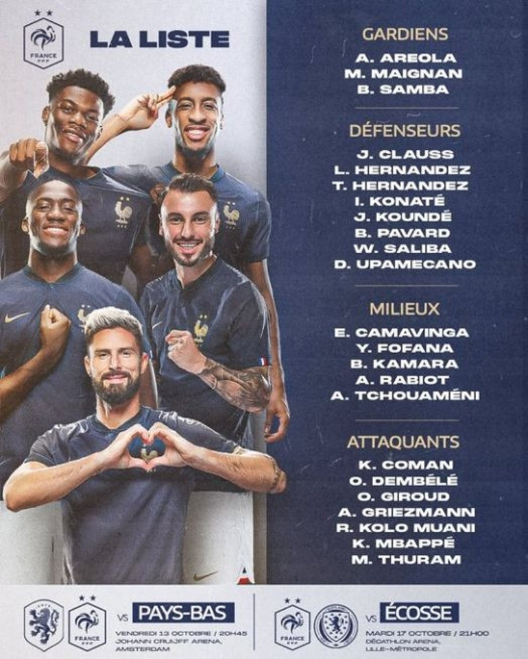 Fransadan Sacha Boeye kötü haber Didier Deschamps kadroyu açıkladı... Galatasaraydan gönderme