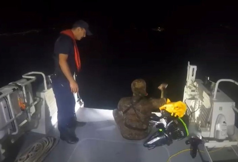 Deniz skuteri ile Yunanistana geçmeye çalışırken yakalandı