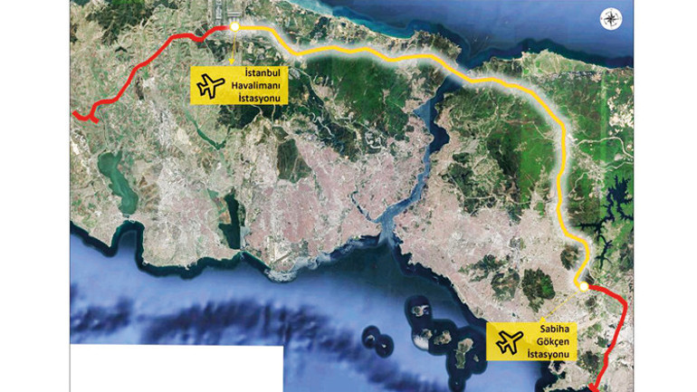 İki havalimanı bağlanıyor… Hızlı tren İstanbul Havalimanı ile Sabiha Gökçen’i birleştirecek