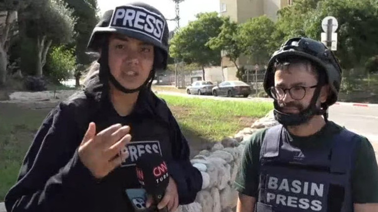 Bombalar altında haber nöbeti: Türk gazetecilerin bulunduğu bölgeyi hedef aldılar Adem Metan o anları anlattı