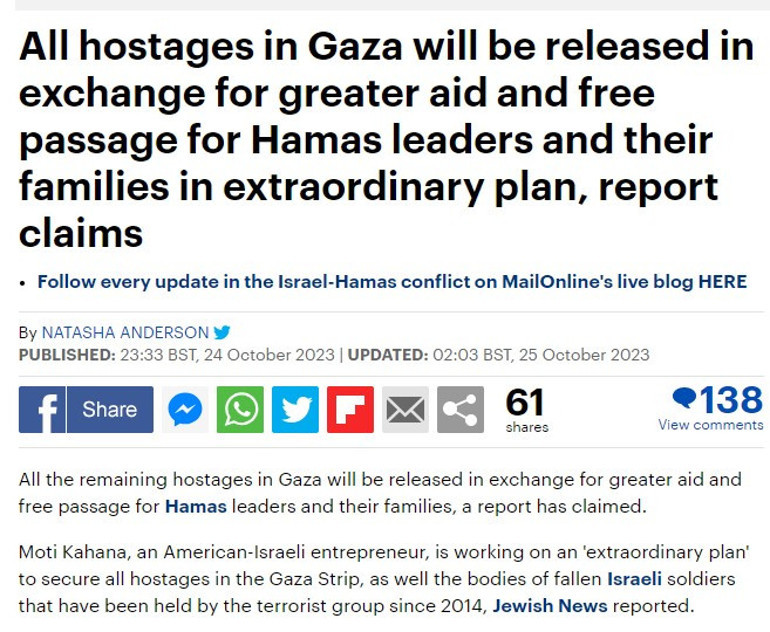 Hamas son kozunu oynuyor ABD ile rehinelerin kurtarılması için yapılan iki aşamalı gizli plan