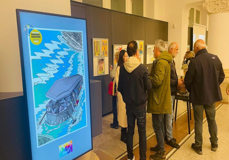 ‘60’ıncı Yıl Göç Karikatür Sergisi’ büyük ilgi gördü