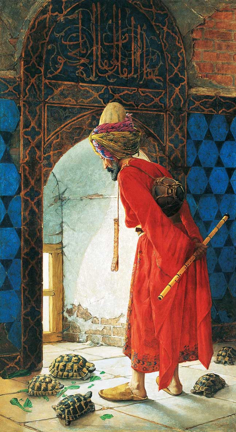 Aile kavgalarının ortasında kalan tablo Kaplumbağa Terbiyecisi