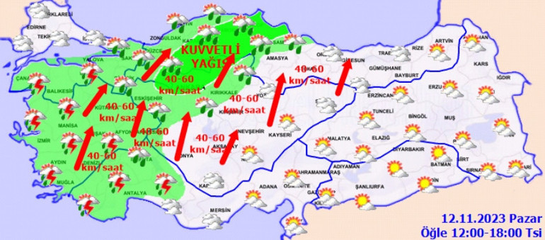 Kuvvetli yağış geliyor Meteorolojiden 16 ile sarı ve turuncu uyarı