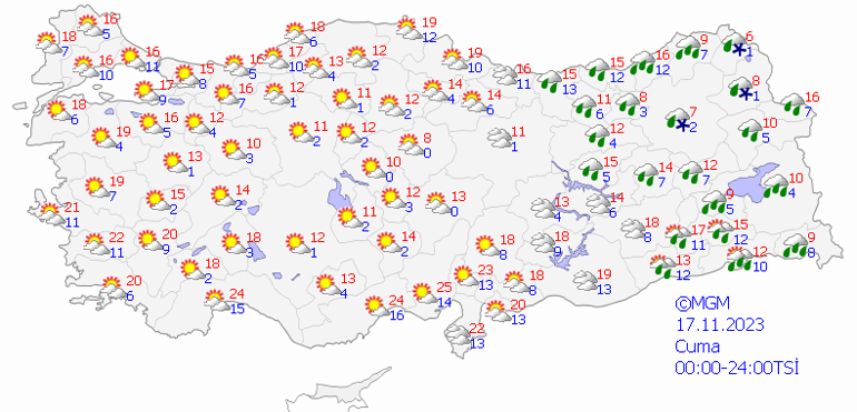 Bugün (17 Kasım) hava nasıl olacak, yağmur var mı Meteorolojiden kar ve sağanak yağış uyarısı Son dakika hava durumu tahminleri...