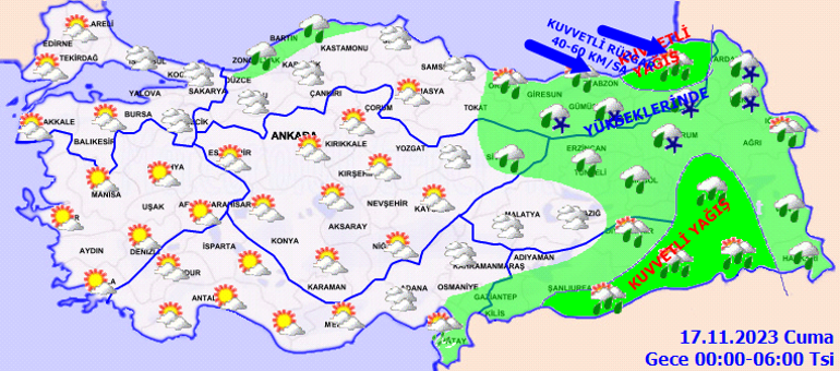 Bugün (17 Kasım) hava nasıl olacak, yağmur var mı Meteorolojiden kar ve sağanak yağış uyarısı Son dakika hava durumu tahminleri...