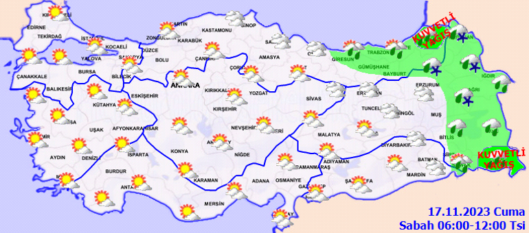 Bugün (17 Kasım) hava nasıl olacak, yağmur var mı Meteorolojiden kar ve sağanak yağış uyarısı Son dakika hava durumu tahminleri...