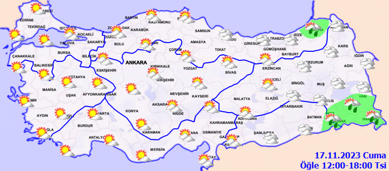 Bugün (17 Kasım) hava nasıl olacak, yağmur var mı Meteorolojiden kar ve sağanak yağış uyarısı Son dakika hava durumu tahminleri...