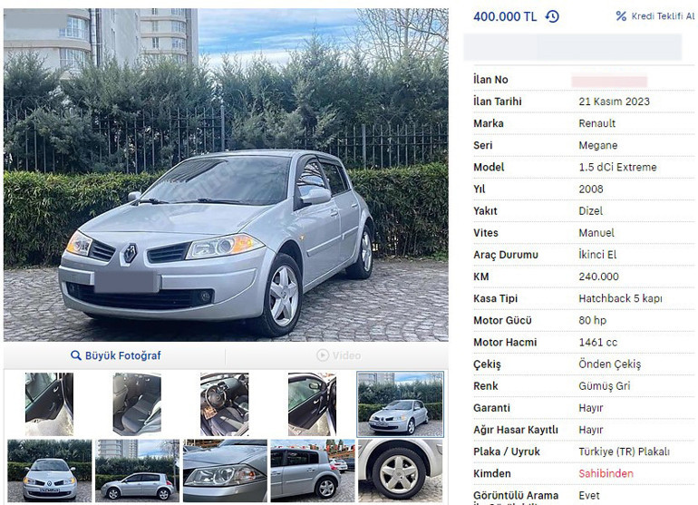 İkinci elde fiyatlar hızla düşüyor İşte 300-500 bin lira aralığında satılan otomobiller