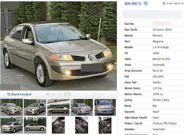 İkinci elde fiyatlar hızla düşüyor İşte 300-500 bin lira aralığında satılan otomobiller