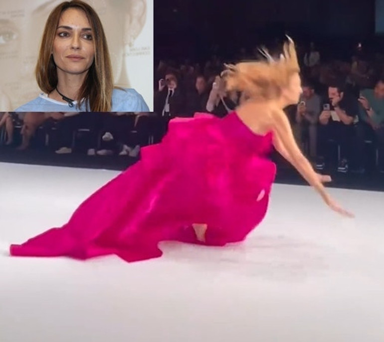 Ünlü manken Sema Şimşekin zor anları.. Bir anda yere kapaklandı