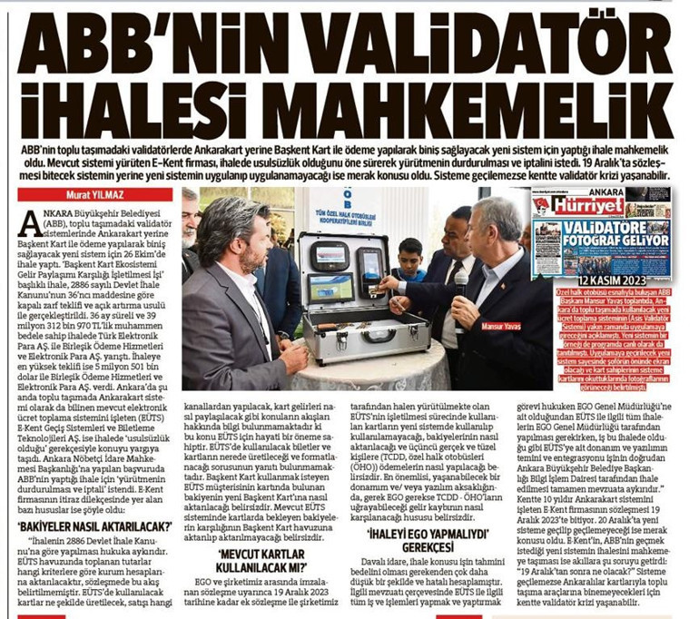 ABB’den validatör iddialarına yanıt: Yeni sistem kurulana kadar eskisiyle devam edilecek