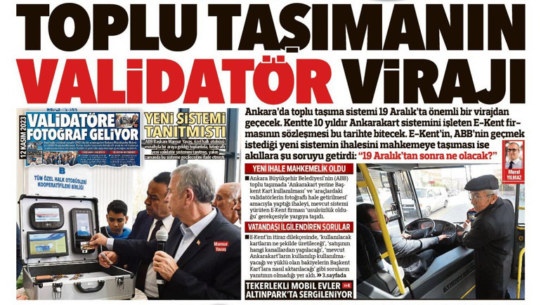 EGO’nun validatörü uzatma ihalesine hiçbir firma katılmadı