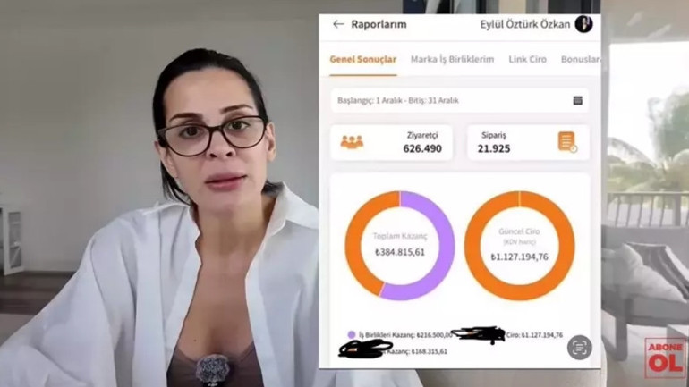 Eylül Öztürk aylık gelirini paylaşmıştı... Tabloda dikkat çeken ş detayı