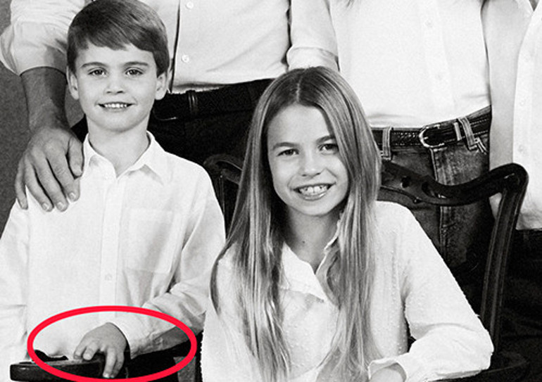 Siyah beyaz pozdaki ayrıntı şoke etti: Prens Louis eksik parmakla mı doğdu