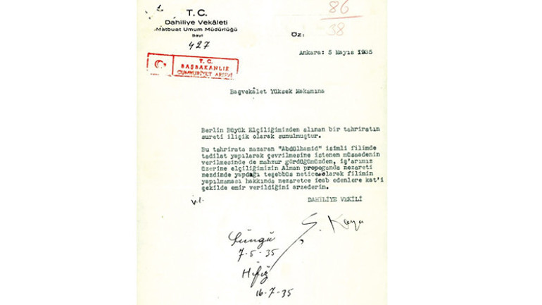 Almanların başlamadan biten filmi... İlk ‘Muhteşem Yüzyıl’ 1935’te engellenmiş