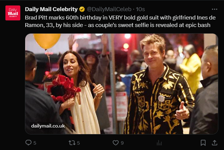Otel odasında baş başa romantik yemek... Brad Pitt 60. doğum gününü yarı yaşındaki yeni aşkıyla böyle kutladı
