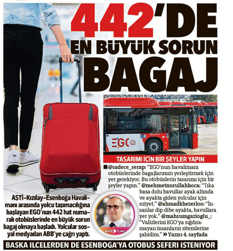 Esenboğa’ya bagajlı EGO ne zaman sefere çıkacak