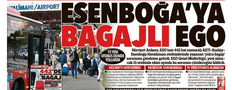 Esenboğa’ya bagajlı EGO ne zaman sefere çıkacak