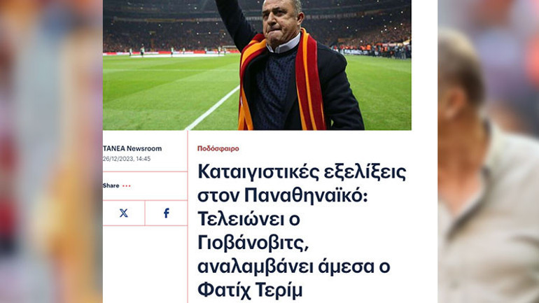 Yunan basını, Panathinaikosun kararıyla şaşkına döndü Noel bombası: Fatih Terim
