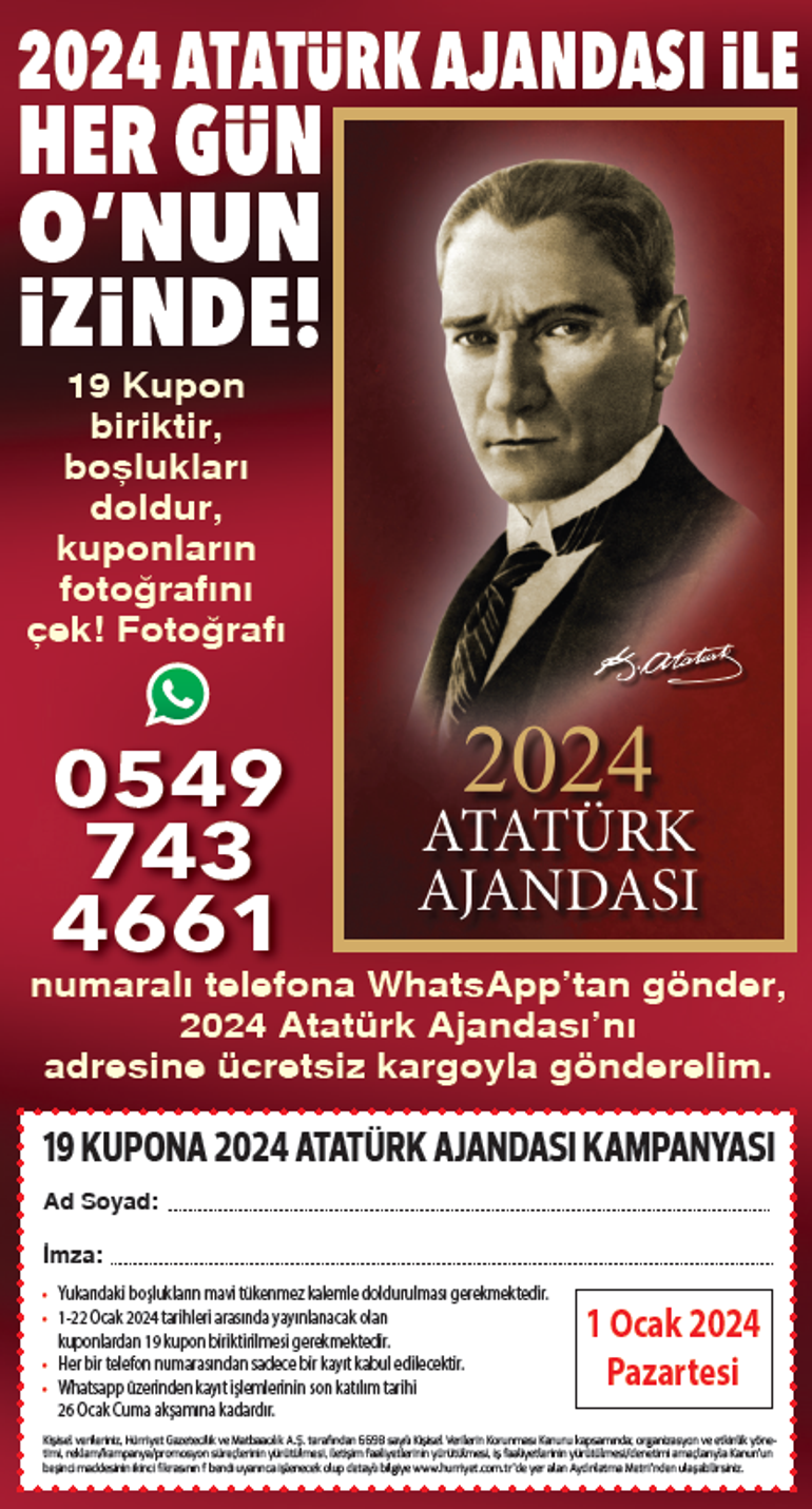 Kupon İle Ajanda Kampanyası Aydınlatma Metni