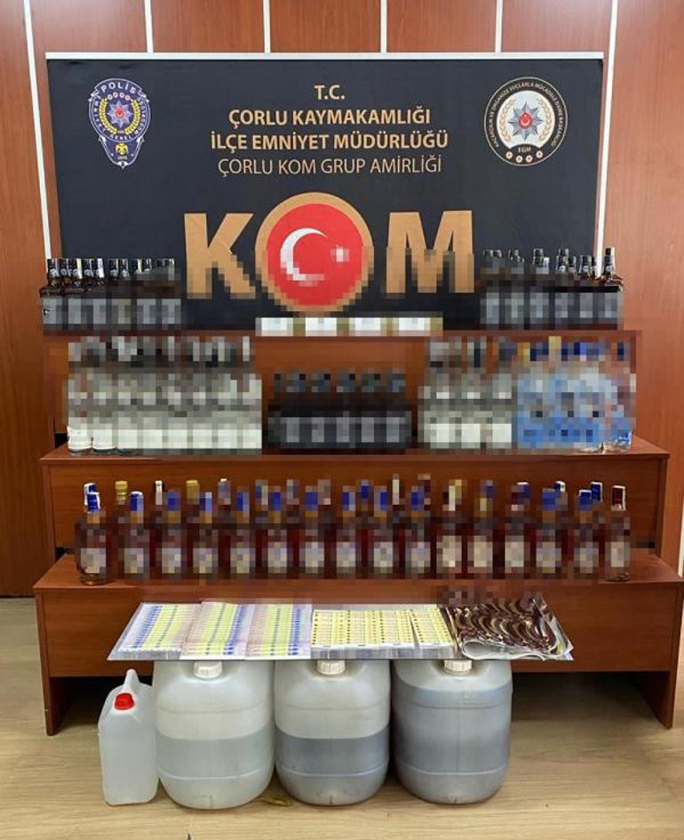 Yılbaşı öncesi 40 adrese sahte içki baskını