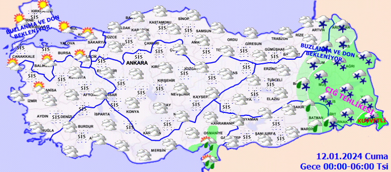 Son dakika hava durumu tahminlerini Meteoroloji il il yayınladı... Yoğun kar ve sağanak uyarısı Bugün (12 Ocak) hava nasıl olacak İstanbulda yağmur var mı