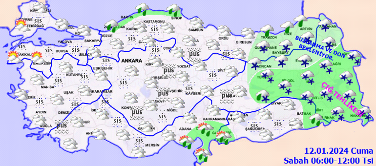 Son dakika hava durumu tahminlerini Meteoroloji il il yayınladı... Yoğun kar ve sağanak uyarısı Bugün (12 Ocak) hava nasıl olacak İstanbulda yağmur var mı
