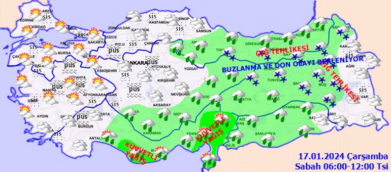 Bugün (17 Ocak Çarşamba) hava nasıl olacak, kar ve yağmur yağacak mı Son dakika hava durumu tahminleri il il yayınlandı Meteorolojiden sağanak ve kar uyarısı