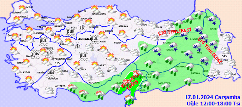 Bugün (17 Ocak Çarşamba) hava nasıl olacak, kar ve yağmur yağacak mı Son dakika hava durumu tahminleri il il yayınlandı Meteorolojiden sağanak ve kar uyarısı